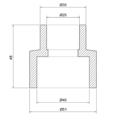 Муфта Thermo Alliance PPR 40х25мм (DSB105)