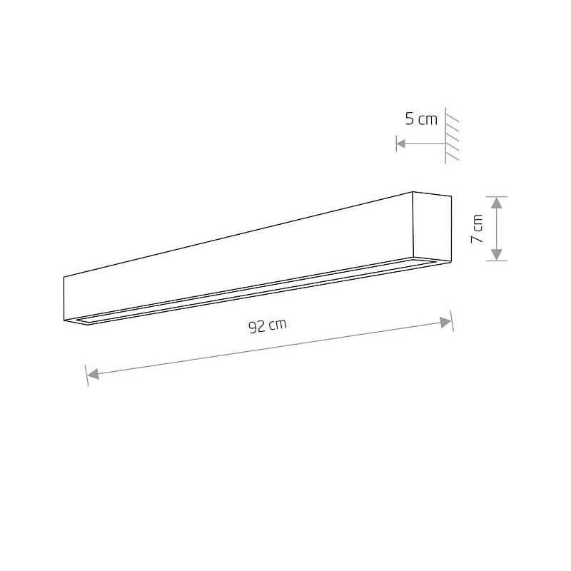 Світильник Nowodvorski Straight Wall Led Black M (7594)