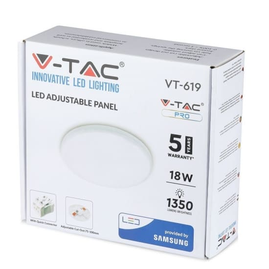    V-TAC SKU-733 Samsung Chip LED 18W 230V 3000  170mm (3800157643023)