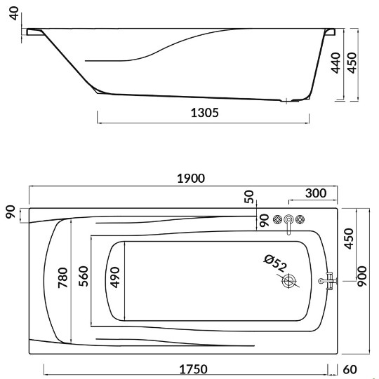   Cersanit Zen190x90 (S301-223)