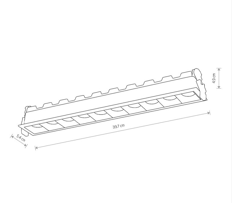   nowodvorski midi led black 40w 3000k recessed (10063)