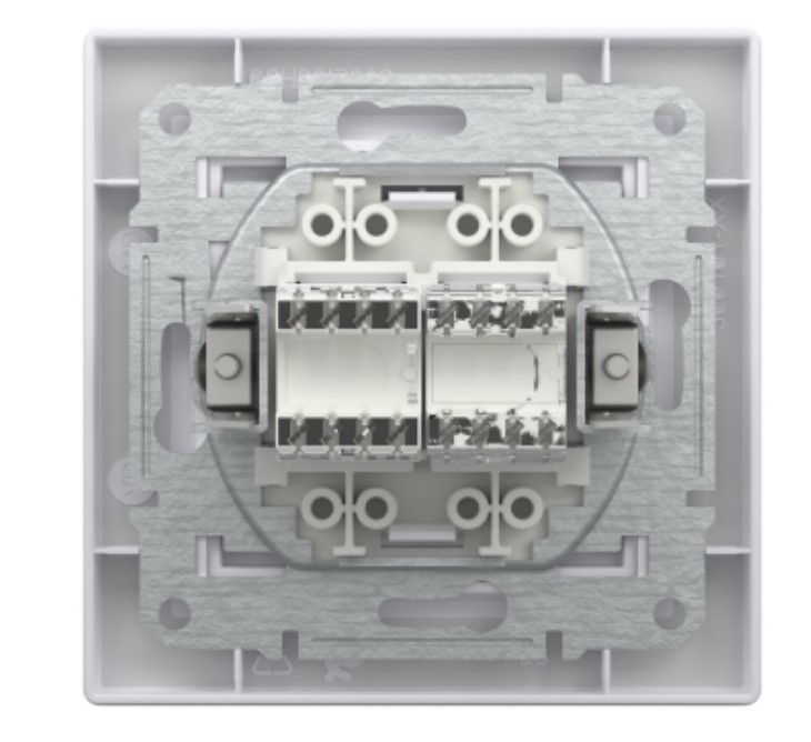 Розетка компьютерная и телефонная Schneider Asfora EPH4900121 белая