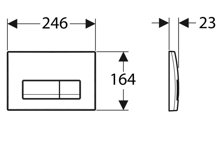 Клавіша змиву Geberit Delta 50 хром глянцевий (115.119.21.1)