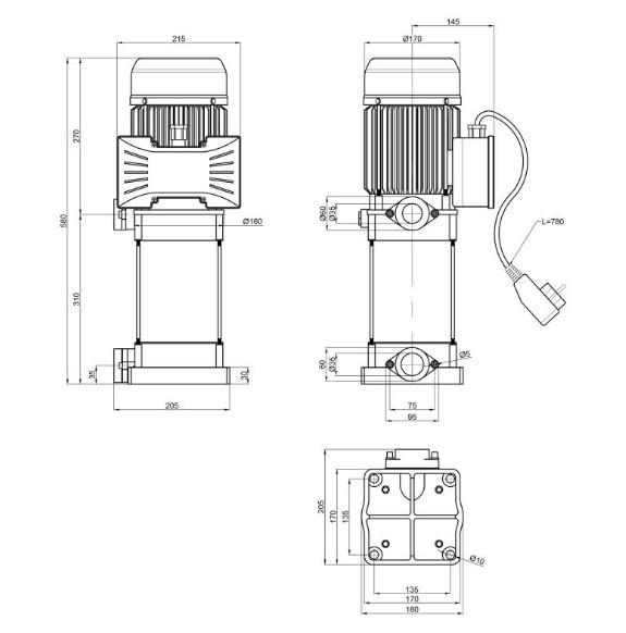 Насос центробежный вертикальный Thermo Alliance MV150 8M (TAMV1508M)