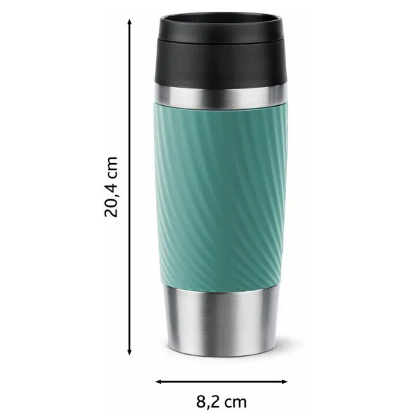 Термочашка Tefal Travel Mug Classic Twist 360мл зелений (N2024310)