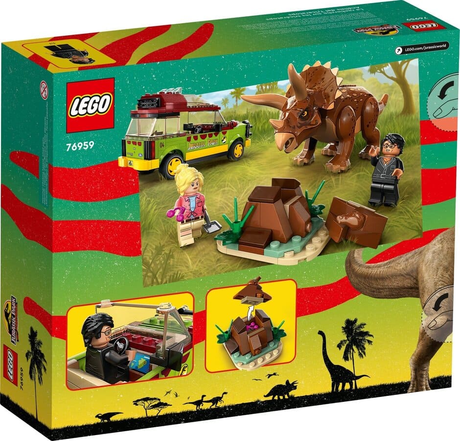 Конструктор Lego Jurassic Park Дослідження трицератопсів 281 деталь (76959)