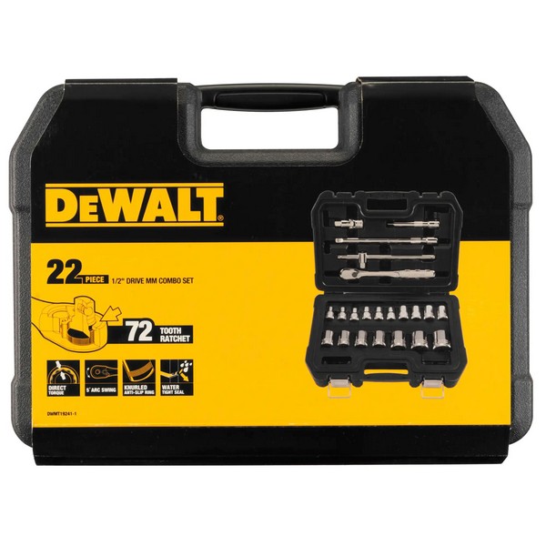 Набір головок DeWALT 1/2" 22 предмети (DWMT19241-1)