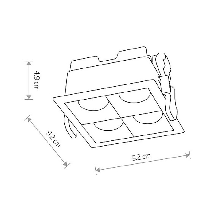   nowodvorski midi led black 16w 3000k recessed (10061)