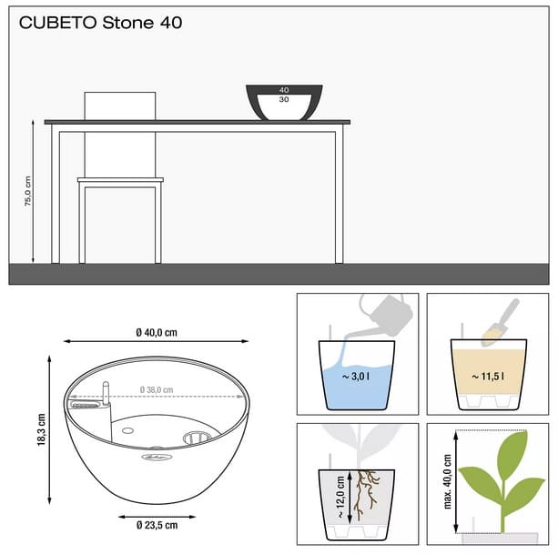    lechuza cubeto stone 40   11,5 (13840)