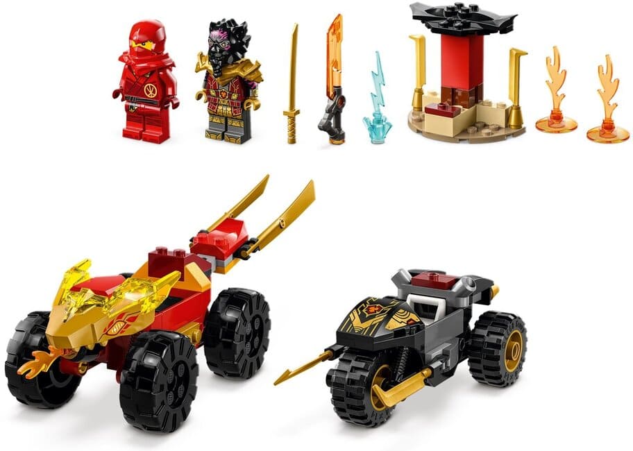 Конструктор Lego Ninjago Кай та Рас: Битва на машині та мотоциклі 103 деталі (71789)