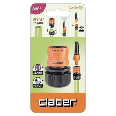 Конектор Claber 3/4" з аквастопом блістер (86050000)