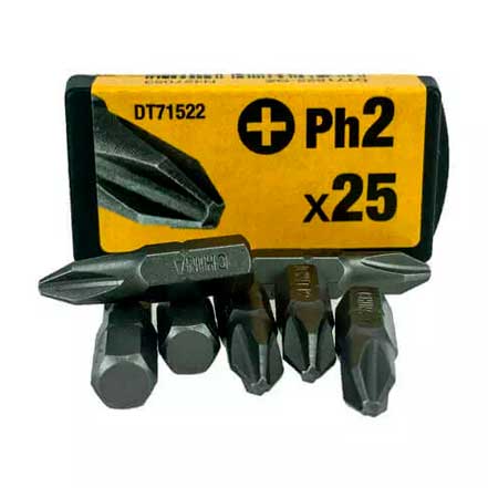 Набір біт DeWALT Ph2, 25 мм, 25 шт (DT71522)