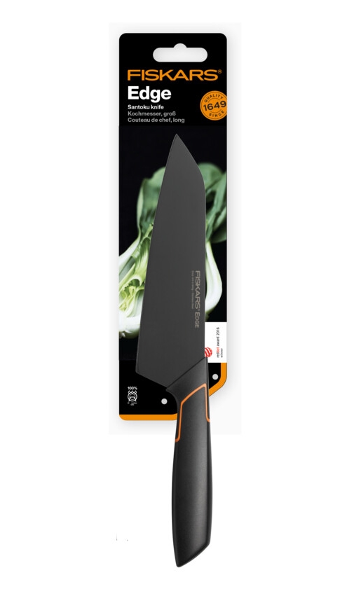 Фото нож кухонный fiskars santoku edge 170мм (1003097)