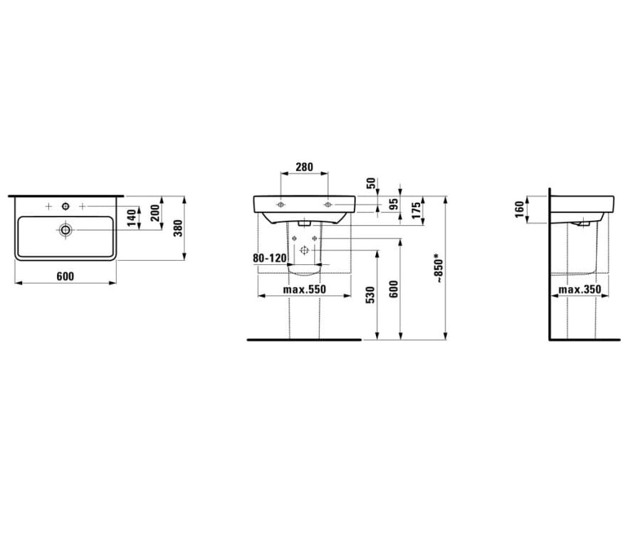  Laufen Pro S 60x38 (H8189590001041)