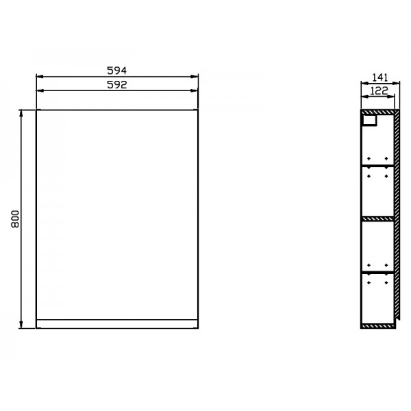   Cersanit Moduo 59,4x14,1x80  (S929-015)