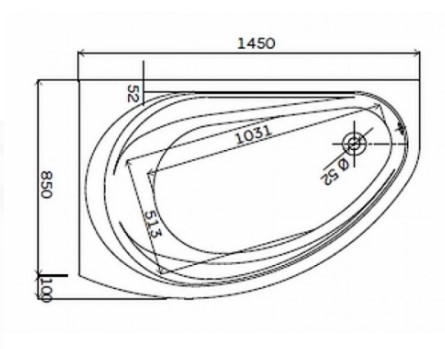 Ванна акрилова Kolo Supero 145x85см з ніжками (5533000)