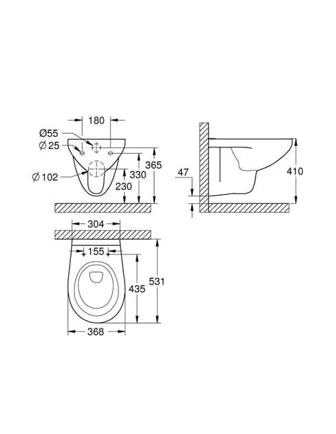 Унитаз подвесной Grohe Solido (39418000)