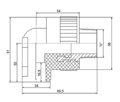     Blue Ocean PPR 251/2" 90  (BOETE12501XXX)