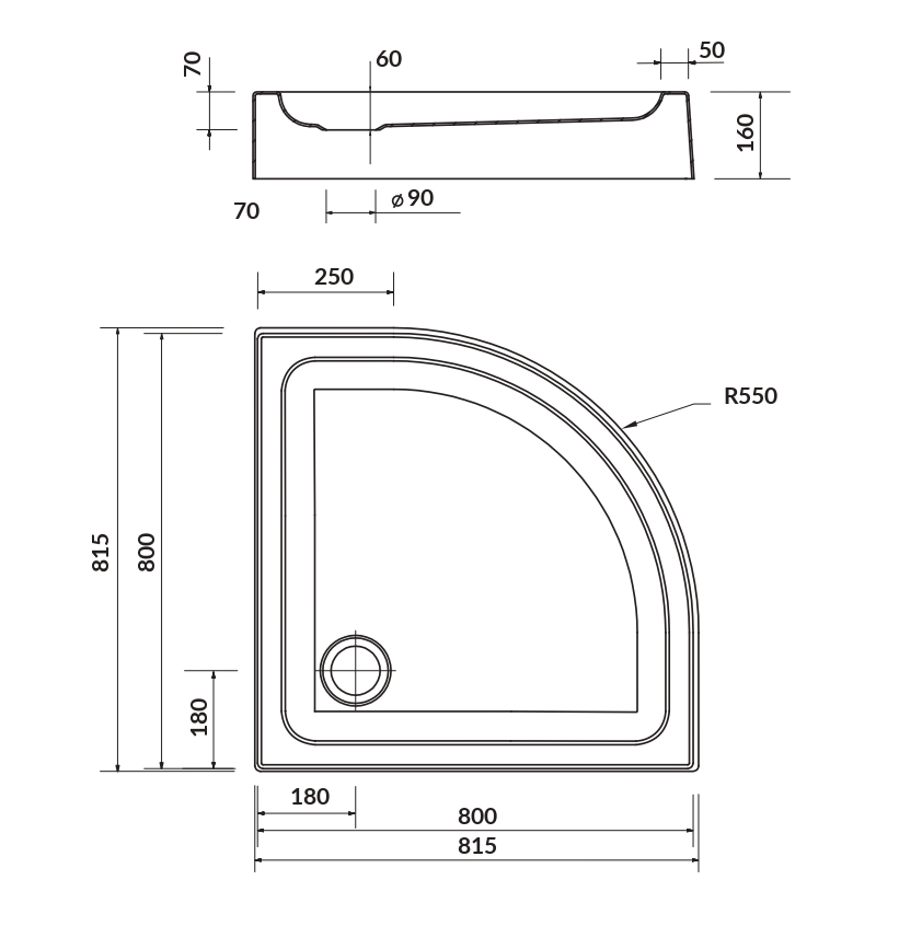   Cersanit Tako 80x80x16 (S204-003)