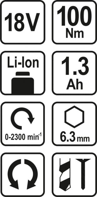 Шуруповерт акумуляторний імпульсний STHOR 18V Li-Ion (78961)