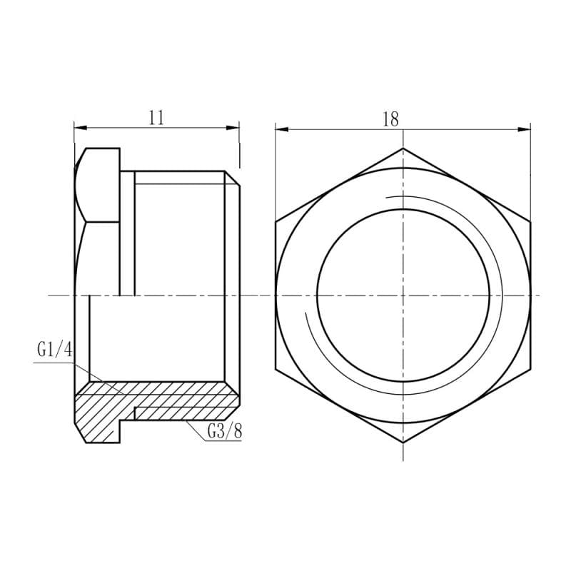 Футорка SD Forte 3/8"х1/4" НВ (SF37496)