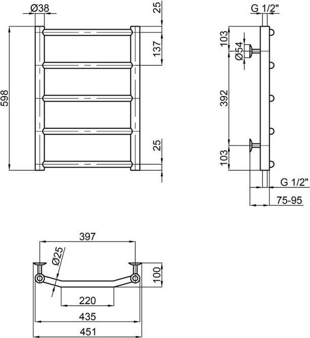   Lidz Trapezium D38/25 400x600 (LTRPZD382540605WAT)