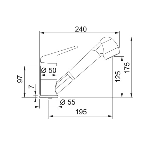 Смеситель для кухни Franke Novara Plus (115.0470.665)