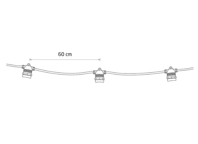   nowodvorski festoon lights 10xe27 6m ip65 (7873)