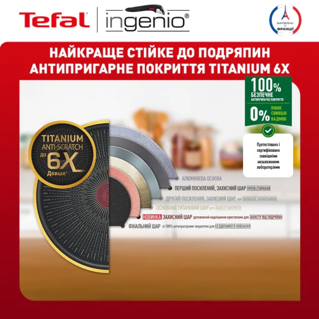 Фото набор посуды tefal ingenio unlimited черный 3 предмета (l7639142)