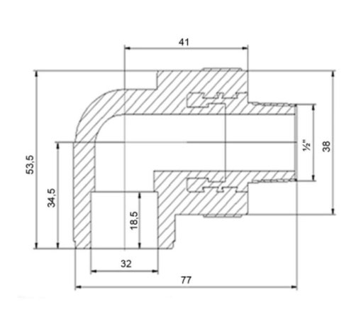  Blue Ocean PPR 321/2" 90  (BOET903201XXX)