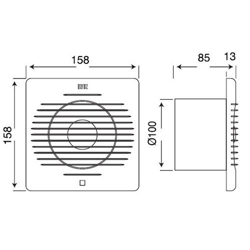 Вентилятор витяжний Horoz Electric d100мм (500-000-100)