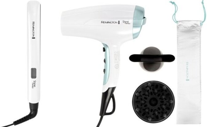 Фен та випрямляч Remington Shine Therapy GiftPack S8500GP