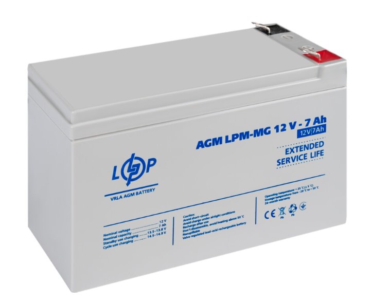 Акумулятор мультигелевий LogicPower LPM-MG 12V 7Ah (6552)