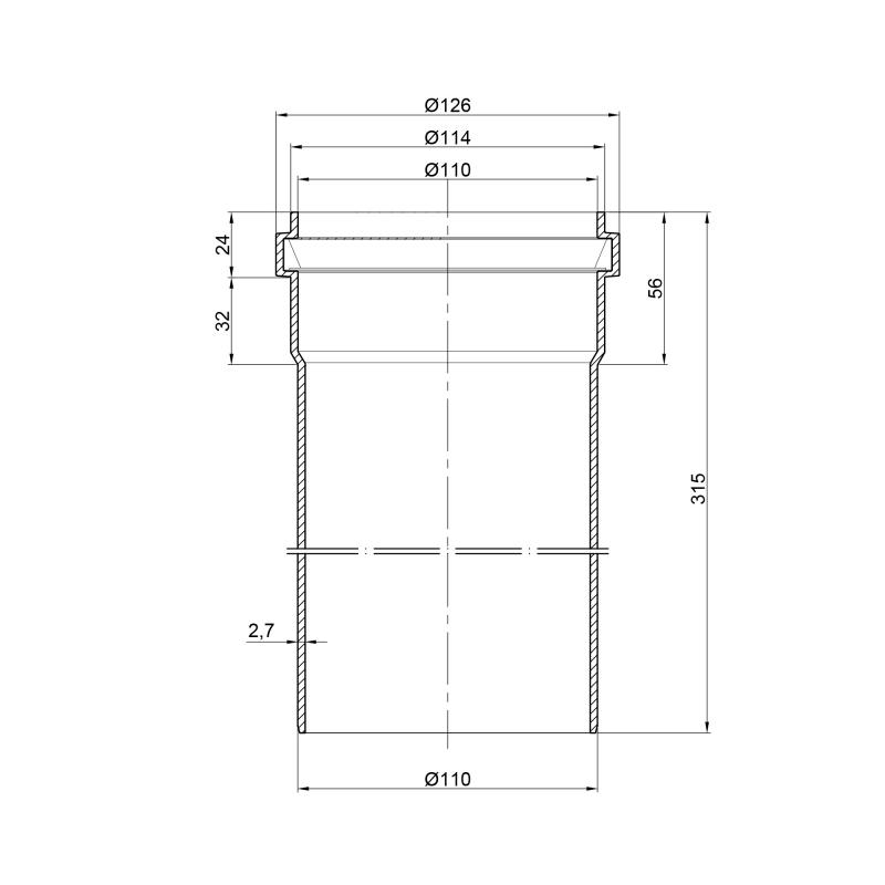    TA Sewage 1102,7 0,315 (TASPIPP315110)