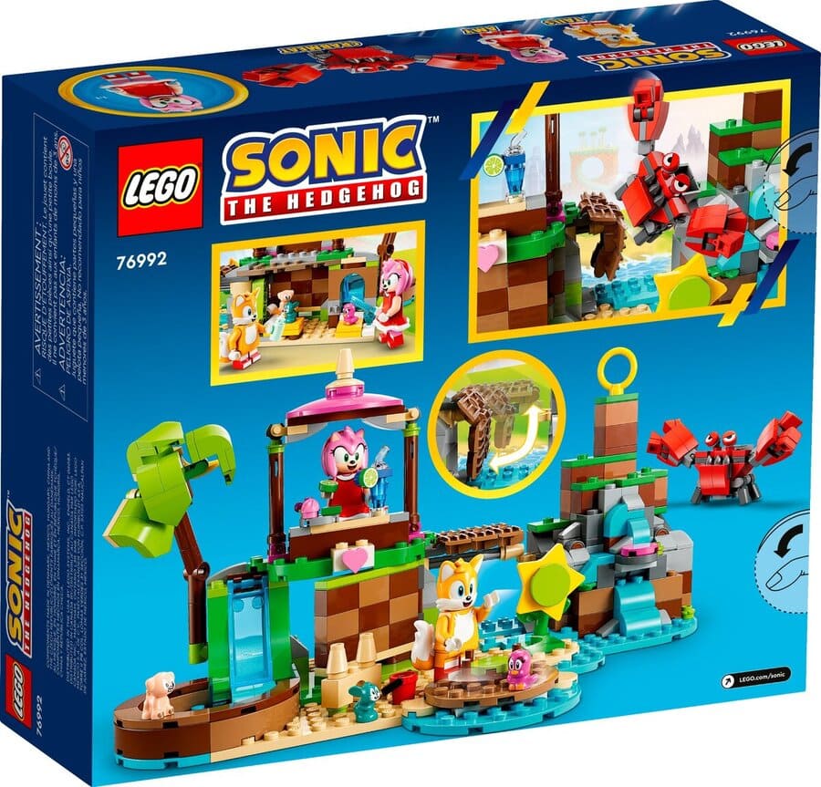 Конструктор Lego Sonic the Hedgehog Острів Емі для порятунку тварин 388 деталей (76992)