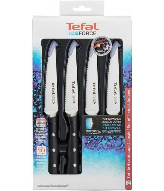 Набір ножів для стейку Tefal Ice Force 11см 4 предмети (K232S414)