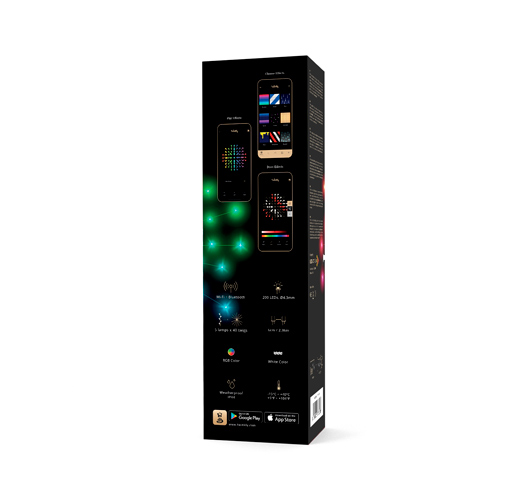   twinkly smart led spritzer rgb 200, gen ii, ip44  60 (twb200stp-weu)