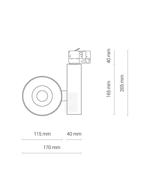    nowodvorski ctls nea led black 40w, 4000k (8745)