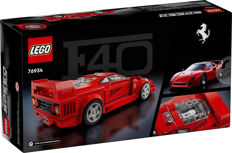 Конструктор Lego Speed Champions Суперкар Ferrari F40 318 деталей (76934)