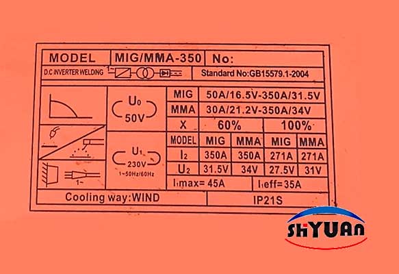   SHYUAN MIG/MMA-350 Y3