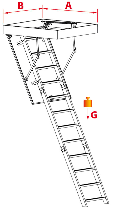 Чердачная лестница OMAN Solid Extra120x70 h280см