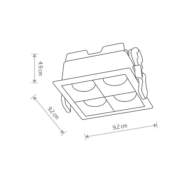   nowodvorski midi led black 16w 4000k recessed (10064)