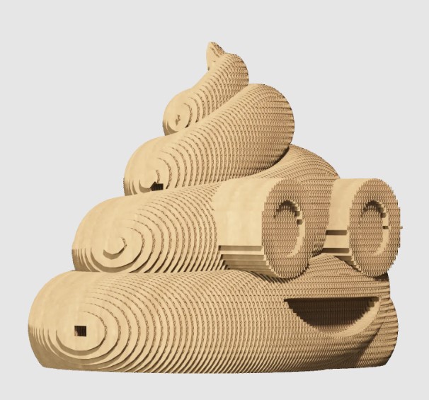 Фото картонный конструктор cartonic 3d puzzle poop (cartmpoo)