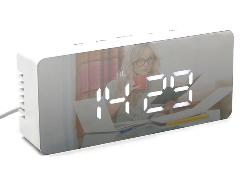 Годинник настільний UFT дзеркальний з термометром Beluck Mirror Clock 1 (Beluckclock)