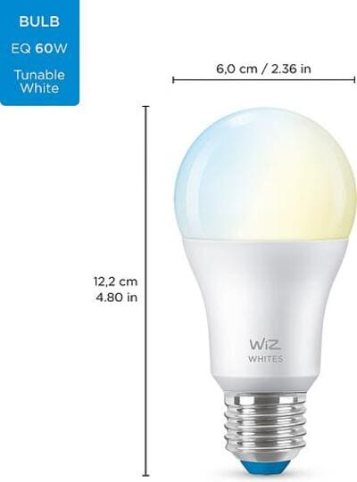 Лампа WiZ Smart E27 8W 60W 806Lm A60 2700-6500K Wi-Fi (929002383502)