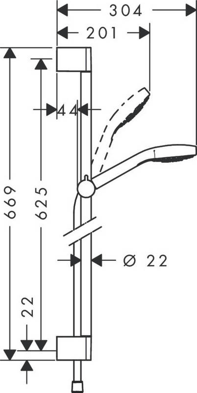 Душовий гарнітур Hansgrohe Croma Select E 1jet (26584400)