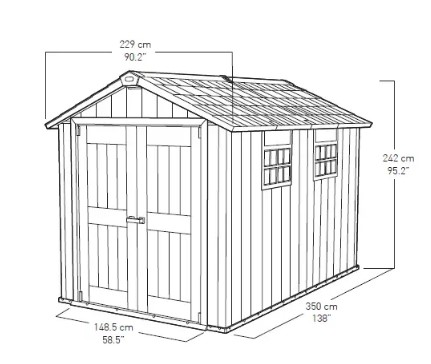 Сарай пластиковий Keter Oakland 7511 коричнево-сірий (7290106928459)