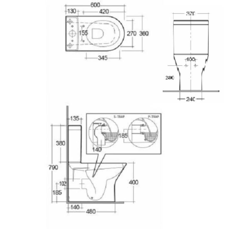   RAK Ceramics Sanitaryware Resort (RST17AWHA+RST10AWHA+RESC0004)