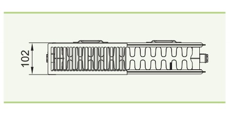 Сталевий панельний радіатор Kermi PK022 405x1105 (PK0220411W02)