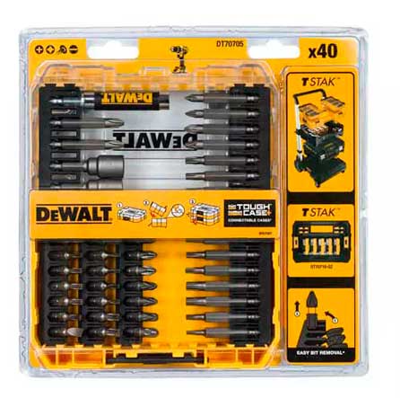 Набір біт DeWALT EXTREME FlexTorq, Phillips, Pozidriv, Torx, 40 шт, кейс (DT70705)